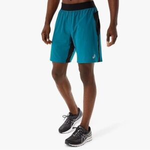 Asics Men's Athletic Shorts in Teal and Black